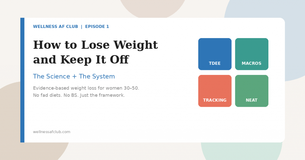 Evidence-based weight loss guide for women over 30 — TDEE, macros, tracking, and NEAT explained
